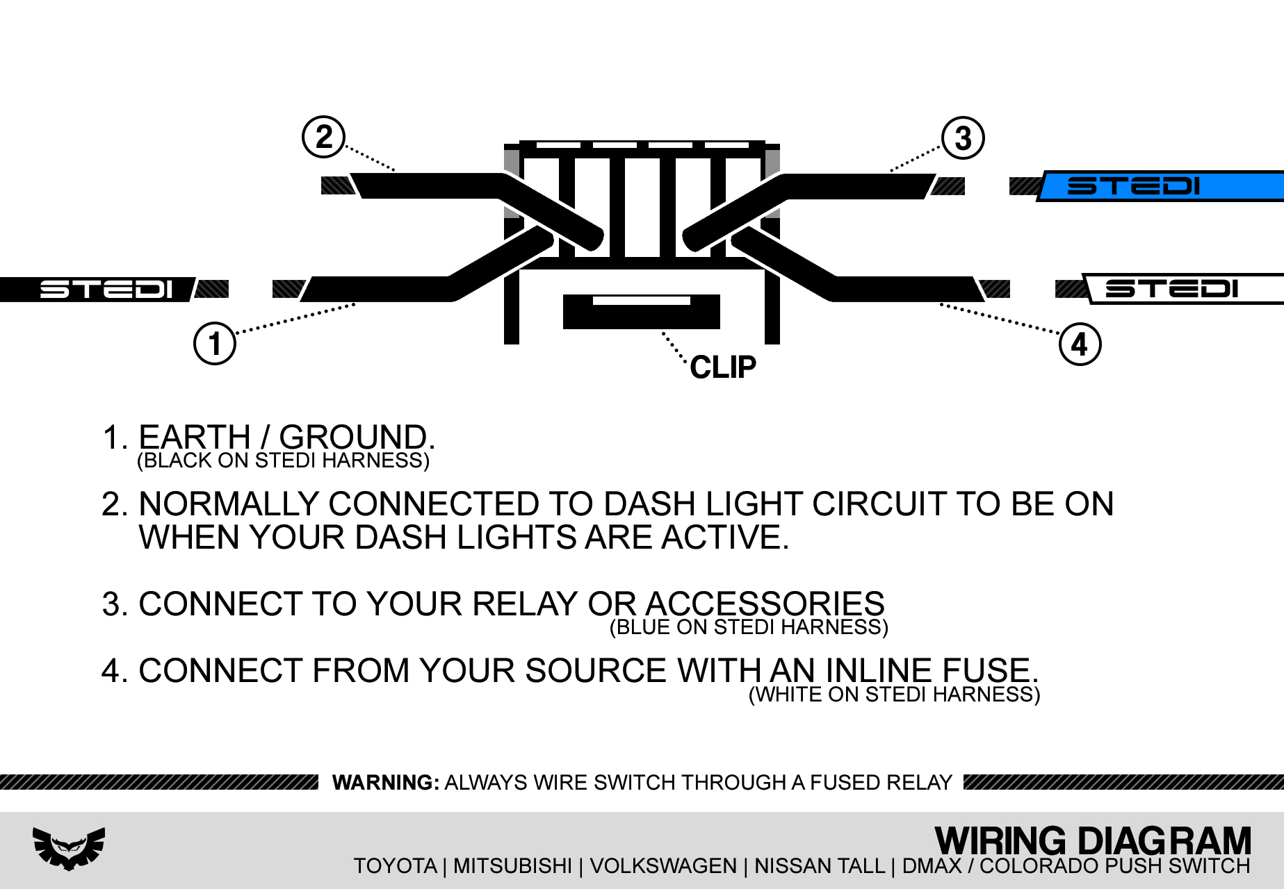 Isuzu DMAX & Holden Colorado Push Switch Wiring Diagram ...